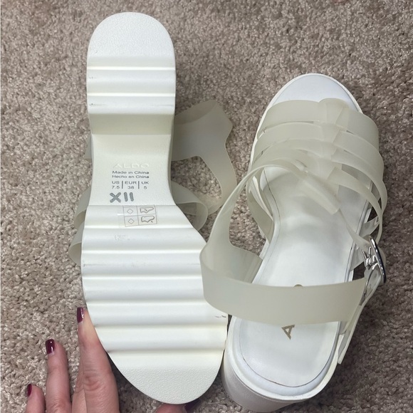 Aldo Cream Platform Sandals - Picture 5 of 5